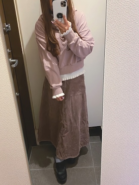 「NIKE(ナイキ)のアイテム(ソックス/靴下)」を使った、* 𝙠𝙧𝙣 *さん(レディース・148cm)の冬コーディネート