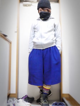 「NIKE(ナイキ)のアイテム(ネックウォーマー/スヌード)」を使った、Magu.さん(メンズ・167cm)の冬コーディネート