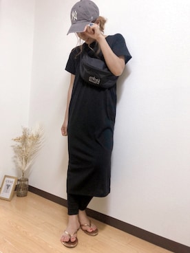 ℹ︎さんの「THE NORTH FACE ザノースフェイス S/S Onepiece Crew NTW32145（THE NORTH FACE | ザノースフェイス）」を使ったコーディネート