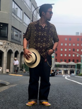 「schott(ショット)のアイテム(ネックレス)」を使った、HAYATOさん(メンズ・170cm)の春コーディネート