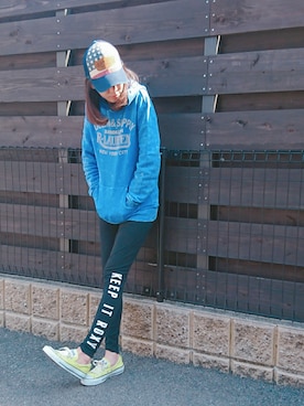 「Denim & Supply Ralph Lauren(デニムアンドサプライラルフローレン)のアイテム(キャップ)」を使った、jamicoさん(レディース・165cm)の春コーディネート