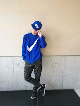 「NIKE(ナイキ)のアイテム(ナイロンジャケット)」を使った、BOSS.Buckyさん(メンズ・168cm・30代)の春コーディネート