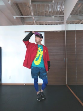 「NIKE(ナイキ)のアイテム(ナイロンジャケット)」を使った、BOSS.Buckyさん(メンズ・168cm・30代)の夏コーディネート