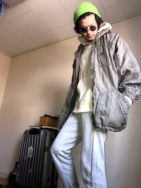 「NIKE(ナイキ)のアイテム(ナイロンジャケット)」を使った、野生のあっきーな♂(看護師)さん(メンズ・175cm・20代)の春コーディネート
