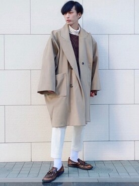 「STUDIOUS(ステュディオス)のアイテム(ピアス(片耳用))」を使った、🕊ソラ🕊さん(メンズ・172cm)の冬コーディネート