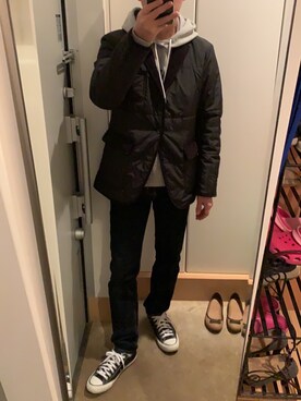 「NIKE(ナイキ)のアイテム(パーカー)」を使った、Keigo Ozawaさん(メンズ・173cm)の春コーディネート