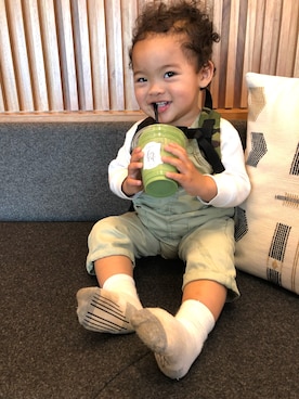 「NIKE(ナイキ)のアイテム」を使った、IM YOUR HEROさん(キッズ・61cm)の春コーディネート
