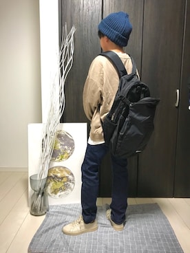 「NIKE(ナイキ)のアイテム(バッグ)」を使った、8mokuさん(キッズ・145cm)の秋コーディネート