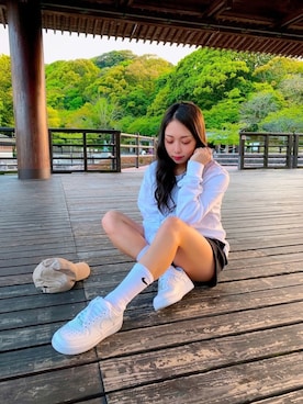 「NIKE(ナイキ)のアイテム(ソックス/靴下)」を使った、babb👶🏽💙さん(レディース・150cm)の春コーディネート