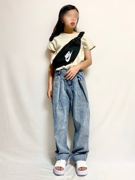 「NIKE(ナイキ)のアイテム(バッグ)」を使った、🌷𝒚𝒖𝒖𝒓𝒊.🌷さん(レディース・150cm)の秋コーディネート