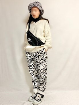 「NIKE(ナイキ)のアイテム(バッグ)」を使った、🌷𝒚𝒖𝒖𝒓𝒊.🌷さん(レディース・150cm)の冬コーディネート