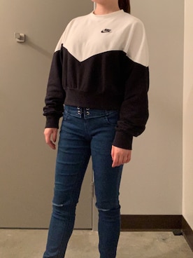 「NIKE(ナイキ)のアイテム(スウェット)」を使った、canaさん(レディース・145cm)の春コーディネート