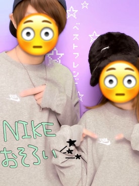 「NIKE(ナイキ)のアイテム(スウェット)」を使った、M△Y▼さん(レディース・148cm)の冬コーディネート