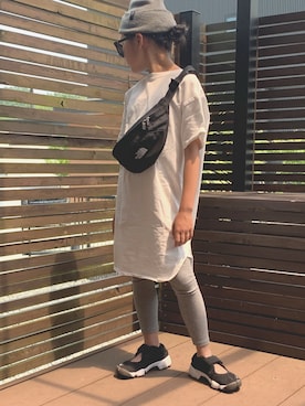 「NIKE(ナイキ)のアイテム(スニーカー)」を使った、Rihoさん(キッズ・130cm)の夏コーディネート