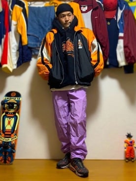 「NIKE(ナイキ)のアイテム(ナイロンジャケット)」を使った、Kosukeさん(メンズ・168cm・20代)の秋コーディネート