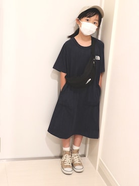 ＊sara＊さんの「THE NORTH FACE ザノースフェイス G Strech Denim Mountain Onepiece NTG12123（THE NORTH FACE | ザノースフェイス）」を使ったコーディネート