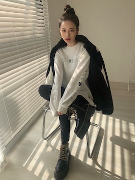 「NIKE(ナイキ)のアイテム(その他アウター)」を使った、T Λ Eさん(レディース・158cm)の冬コーディネート