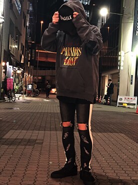 kazuya muraiさんの「DankeSchon/ダンケシェン/デニムラインサイドジップパンツ（DANKE SCHON | ダンケシェーン）」を使ったコーディネート