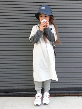  Rey さんの「NTG32028/onepiece tee//（THE NORTH FACE | ザノースフェイス）」を使ったコーディネート
