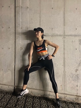 「NIKE(ナイキ)のアイテム(レギンス/スパッツ)」を使った、中田クルミさん(レディース・168cm・20代)の夏コーディネート