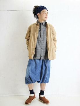 「VOO(ヴォー)のアイテム(パンツ)」を使った、マッシーさん(メンズ・174cm)の春コーディネート