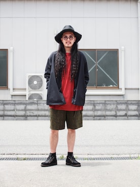 「VOO(ヴォー)のアイテム(パンツ)」を使った、マッシーさん(メンズ・174cm)の夏コーディネート