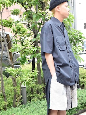「FFIXXED STUDIOS(フィックスステュディオス)のアイテム」を使った、Wallace & Murronさん(メンズ・170cm)の春コーディネート