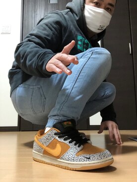 「NIKE(ナイキ)のアイテム(パーカー)」を使った、sakuaonopapaさん(メンズ・164cm・40代)の春コーディネート