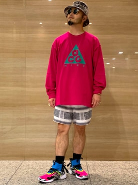 「NIKE(ナイキ)のアイテム(トップス)」を使った、Yoshihito Hayashiさん(メンズ・170cm・40代)の夏コーディネート