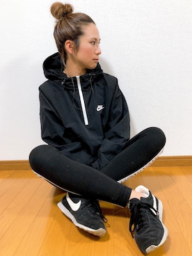 「NIKE(ナイキ)のアイテム(ナイロンジャケット)」を使った、SAYO☻さん(レディース・157cm)の冬コーディネート