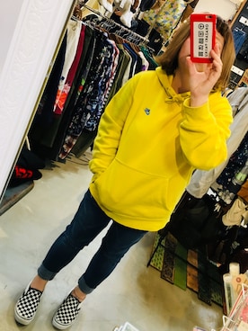 「NIKE(ナイキ)のアイテム(パーカー)」を使った、Erikids.さん(レディース・150cm)の秋コーディネート
