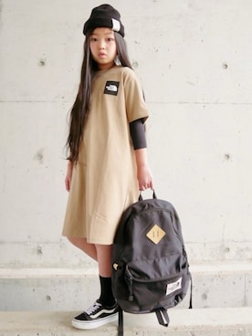 花音さんの「THE NORTH FACE/ザ・ノース・フェイス/K BERKELEY/NMJ71751/キッズ用パック・ザック/KIDS/キッズ/k berkeley/ｷｯｽﾞ（THE NORTH FACE | ザノースフェイス）」を使ったコーディネート