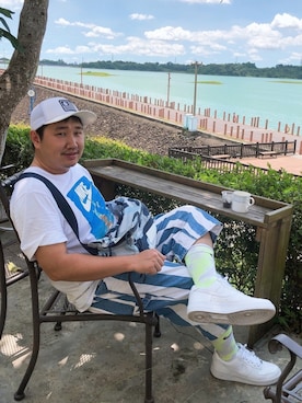 「NIKE(ナイキ)のアイテム(ショルダーバッグ)」を使った、IANさん(メンズ・174cm・30代)の夏コーディネート