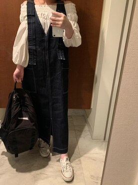 「NIKE(ナイキ)のアイテム(バックパック/リュック)」を使った、たら《TARA》🐟さん(レディース・161cm)の夏コーディネート