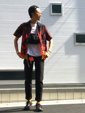 「NIKE(ナイキ)のアイテム(帽子)」を使った、将軍さん(メンズ・188cm)の夏コーディネート