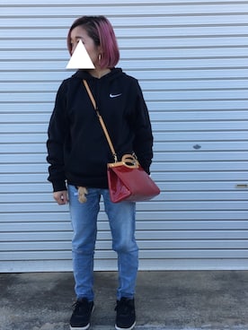 「NIKE(ナイキ)のアイテム(パーカー)」を使った、あいさんさん(レディース・145cm)の秋コーディネート