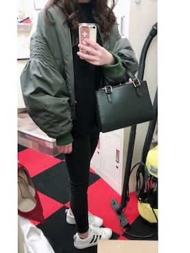 konchanさんの「LINE SHAGGY SWEATER（MOUSSY | マウジー）」を使ったコーディネート