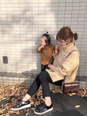 miiさんの「ヴィンテージボタン イヤリング（GOLDY｜ゴールディ）」を使ったコーディネート