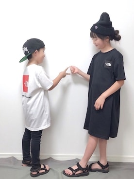 M&Kさんの「ザ ノース フェイス S/S SQUARE LOGO T（THE NORTH FACE | ザノースフェイス）」を使ったコーディネート