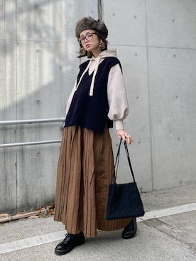 IMOKOさんの「厚底 レースアップ マニッシュシューズ 1861」を使ったコーディネート