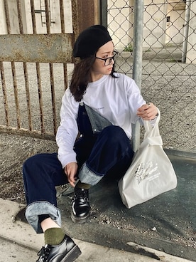 IMOKOさんの「厚底 レースアップ マニッシュシューズ 1861」を使ったコーディネート