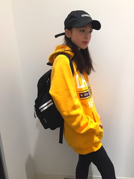 「NIKE(ナイキ)のアイテム(パーカー)」を使った、おぱなさん(レディース・149cm)の冬コーディネート