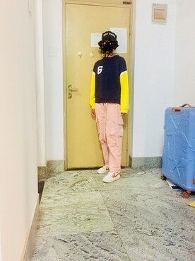 「PUMA(プーマ)のアイテム(チノパンツ)」を使った、喜欢大佬的千纸鹤さん(レディース・165cm)の秋コーディネート