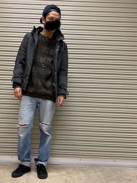 「VANS(バンズ)のアイテム(帽子)」を使った、MINO YAMAさん(メンズ・182cm)の秋コーディネート