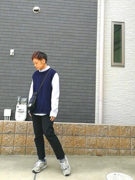 「NIKE(ナイキ)のアイテム(ショルダーバッグ)」を使った、清盛君さん(メンズ・164cm・30代)の春コーディネート
