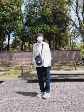 「NIKE(ナイキ)のアイテム(ショルダーバッグ)」を使った、清盛君さん(メンズ・164cm・30代)の春コーディネート