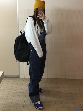 「NIKE(ナイキ)のアイテム(バックパック/リュック)」を使った、Renaさん(レディース・164cm)の秋コーディネート