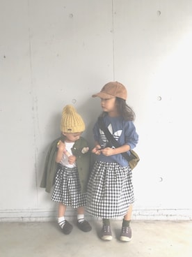 「NIKE(ナイキ)のアイテム(バッグ)」を使った、china *saeさん(キッズ・110cm)の秋コーディネート