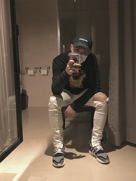 「Y-3(ワイスリー)のアイテム(その他)」を使った、wotdmanさん(メンズ・183cm)の冬コーディネート