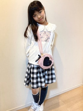 「SPINNS(スピンズ)のアイテム」を使った、Kaoさん(キッズ・125cm)の春コーディネート